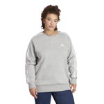 Imbracaminte Femei adidas Plus Size Inc 3-Stripes Fleece Sweatshirt Medium Grey HeatherWhite, adidas
