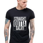 Tricou negru barbati - Straight Outta Galati, M