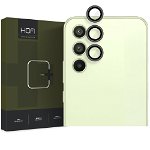 Set 3 protectii sticla camera foto HOFI CamRing compatibil cu Samsung Galaxy A54 5G Black, Glass Pro