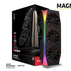 Placa Video XFX Mercury Radeon RX 9070XT OC Magnetic Air Edition with RGB  16GB GDDR6  256 biti, XFX