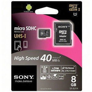 Card de memorie Sony MicroSDHC, 8GB, Class 10 + Adaptor SD