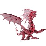 Puzzle 3D, Dragonul Rosu, Piececool, Metal, 115 piese