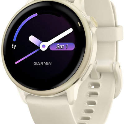 Smartwatch vivoactive 6, GPS, 42mm, curea silicon, Lunar Gold