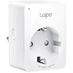 Priza inteligenta TP-Link Mini Tapo P100, Wi-Fi, control vocal, 10A, compatibil Android/iOS, 220-240V, Alb, TP-LINK