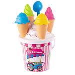 Set jucarii nisip Mondo - Ice cream cart, 5 accesorii