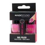 Set lac de unghii Magic Studio 2 Nail Polish Pack, Pink, Magic Studio