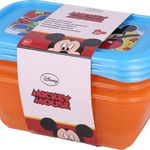 Mickey Mouse Mickey Mouse - Set recipiente pentru alimente 540ml (3buc), Mickey Mouse