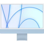 Sistem Desktop PC iMac 24" (2021) cu procesor Apple M1, 24", Retina 4.5K, 8GB, 256GB SSD, 8-core GPU, Blue, INT KB