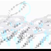 Uscator de Rufe Suspendat cu 16 Carlige, Rotire 360 Grade, Mateiral Plastic, Usor de Depozitat, Multifunctional, 26 x 21 Engros, 