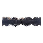 Alaïa ALAÏA Perforated Leather Belt BLUE, Alaïa