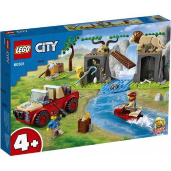LEGO City - Masina de teren pentru salvarea animalelor salbatice 60301, 157 piese