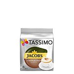 Capsule cafea JACOBS Cappuccino, compatibile Tassimo, 8 capsule cafea + 8 capsule lapte, 260g