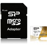 Card SILICON POWER Memory Card Superior Pro Micro SDXC 512GB UHS-I U3 V30 cu Adaptor, Silicon Power
