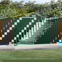 vidaXL Sopron de gradina verde 277x192 5x179 cm otel zincat