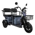 Tricicleta electrica Volta APM5, Motor 1000W 60V, Baterie 20Ah cu Autonomie 40km, Gri, 25 km/h, fara permis (carnet), VOLTAROM