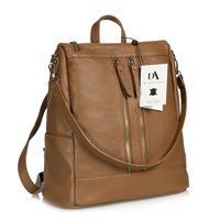 Rucsac tip geanta de dama, din piele naturala, DiAmanti Cerullo Cuoio, 