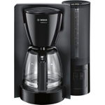 Cafetiera, Bosch, TKA6A043, 1200 W, 1.2 l, anti-picurare, oprire automata, program decalcifiere, Negru