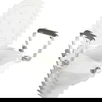 Capac de toaleta cu suporturi pentru brate, Wenko, Armrest, 55 x 47.5 x 37.5 cm, plastic/aluminiu, alb, Wenko