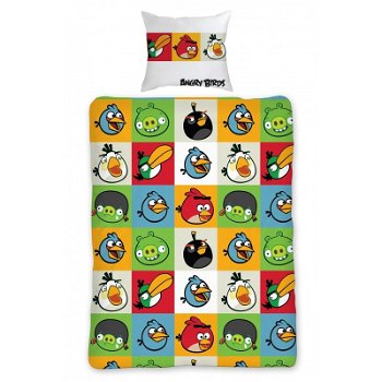 Lenjerie de pat copii Cotton Angry Birds AB-010BL