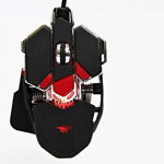 Mouse Red Fighter M1 FIGHTERM1, Gaming, Optic, 10 butoane, 4000 DPI, Rosu/Negru, Red Fighter