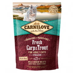Carnilove Fresh Carp  Trout Sterilised for Adult Cats 400 g, Carnilove
