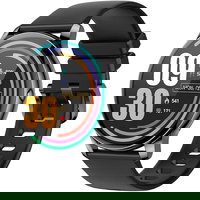 Ceas Inteligent HOCO Y10 Amoled, Memorie 128MB, Bluetooth, 230mAh, Ecran 1.3 inch, Curea Silicon, Negru Engros, 