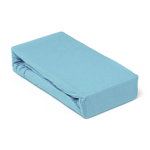 Husa saltea Jersey bleu, cu elastic, bumbac 100%, 180 x 200 cm, Meltem