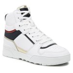 Tommy Hilfiger Sneakers High Th Basket Sneaker FW0FW07023 Alb, Tommy Hilfiger