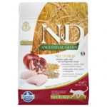 N&D Ancestral Grain Adult Sterilizat, Pui, hrană uscată conținut redus cereale pisici sterilizate, 1.5kg, N&D