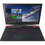 Laptop LENOVO Ideapad Y700 15.6'' FHD IPS Procesor Intel® Core™ i5-6300HQ pana la 3.20 GHz 8GB 256GB SSD GeForce 960M 4GB FreeDos Black, LENOVO
