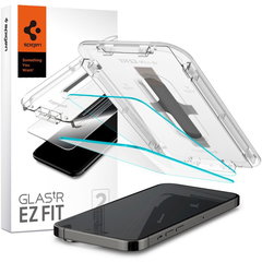 Folie sticla cu sistem de montare Case friendly Spigen GLAS.tR EZ FIT iPhone 12/12 Pro 2-Pack, Spigen Folie sticla cu sistem de montare Case friendly Spigen GLAS.tR EZ FIT iPhone 12/12 Pro 2-Pack, Spigen