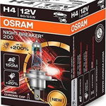 Osram Bec halogen osram h4 12v 60/55w p43t night breaker 200 /1 buc./, Osram