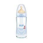 Biberon Nuk First Choice Plus Sticla 240ml tetina latex M 0-6 luni bleu, NUK