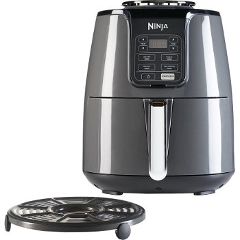 Friteuza Ninja Air AF100UK, 1550 W, 4 Funcții de gatit, 3.8 L (Negru/Gri), NINJA