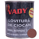 Vopsea email Vady lovitura de ciocan 3 in 1, rosu oxid, 0.75 l , Vady