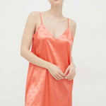 Dkny camasa de noapte femei, culoarea portocaliu, DKNY