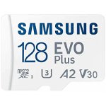 Card de memorie MicroSDXC Samsung EVO, 128GB, Adaptor SD, Class 10
