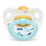 Suzeta Happy Kids Nuk, latex, varf plat, 18-36 luni, Albastru