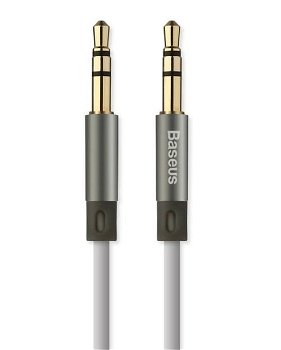 Cablu Audio Baseus Audio Fluency AUX WEBASEAUX-LA0G, Jack 3.5mm - Jack 3.5mm, 1.2 m (Gri)