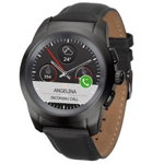 Smartwatch MYKRONOZ ZeTime Premium, Regular 44mm, Android/iOS, piele naturala, negru