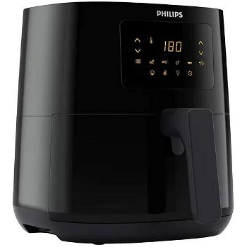 Friteuza cu aer cald Philips Airfryer Essential Collection HD9252/90 compact digital, capacitate 4.1 L, afisaj digital, 7 setari presetate (cartofi congelati, carne, peste, functie de mentinere la cald si multe altele), Curatare usoara