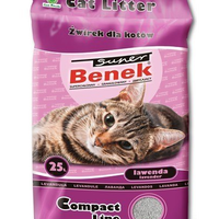 Benek Super Compact nisip pentru litiera, cu lavanda 25 L, BENEK