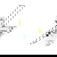 Uscator de rufe cu suport umerase, Brabantia, Hangon Matt, 20 m capacitate de uscare, otel, negru mat, Brabantia