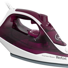 Fier de calcat Tefal Express Steam FV2835E0, 2400W, Jet de abur 160 g/min, abur variabil 0-35 g/min, 270 ml, violet Fier de calcat Tefal Express Steam FV2835E0, 2400W, Jet de abur 160 g/min, abur variabil 0-35 g/min, 270 ml, violet