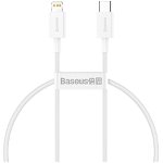 Baseus Superior, Fast Charging Data Cable pt. smartphone, USB Type-C la Lightning Iphone PD 20W, 0.25m, alb