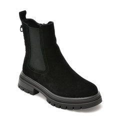 Ghete FLAVIA PASSINI negre, W59, din piele intoarsa, Flavia Passini