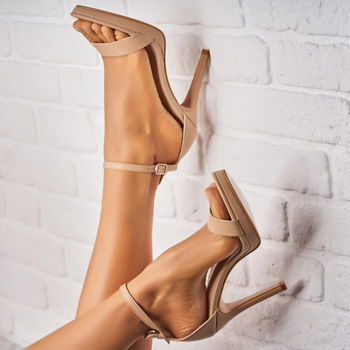 Sandale dama cu Toc Kaki din Piele Ecologica Hitika A4148, Bosido