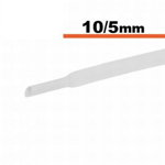 Tub termocontractibil alb 10mm/ 5mm 0.5m, OEM
