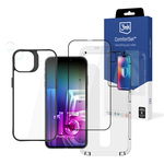 Set 4in1-Husa Armor Case+ - Folie Tempered Glass 9H - Folie camera Lens Protection - Rama profesionala aplicat folie- pentru iPhone 15, 3MK