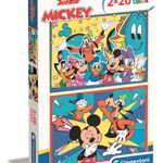 Puzzle Clementoni Disney Mickey Mouse, 2 x 20 piese, Clementoni